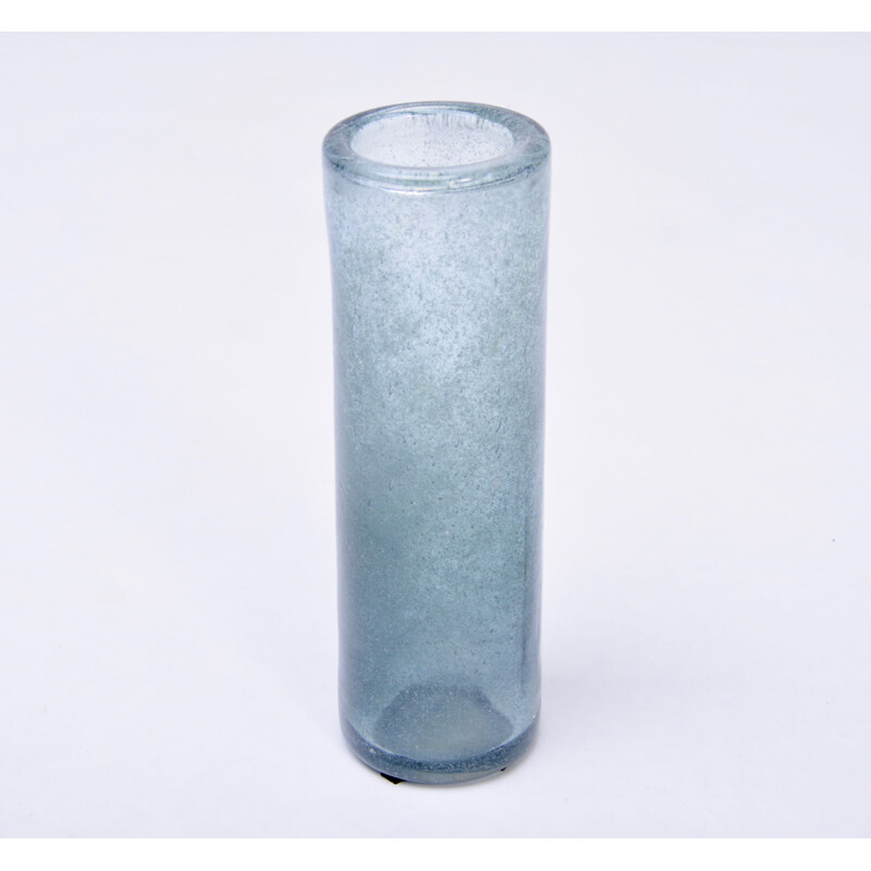 Vintage "Blue Lava" glass vase by Per Lütken for Holmegaard