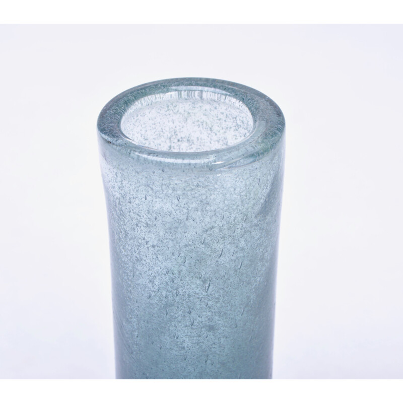 Vintage "Blue Lava" glass vase by Per Lütken for Holmegaard