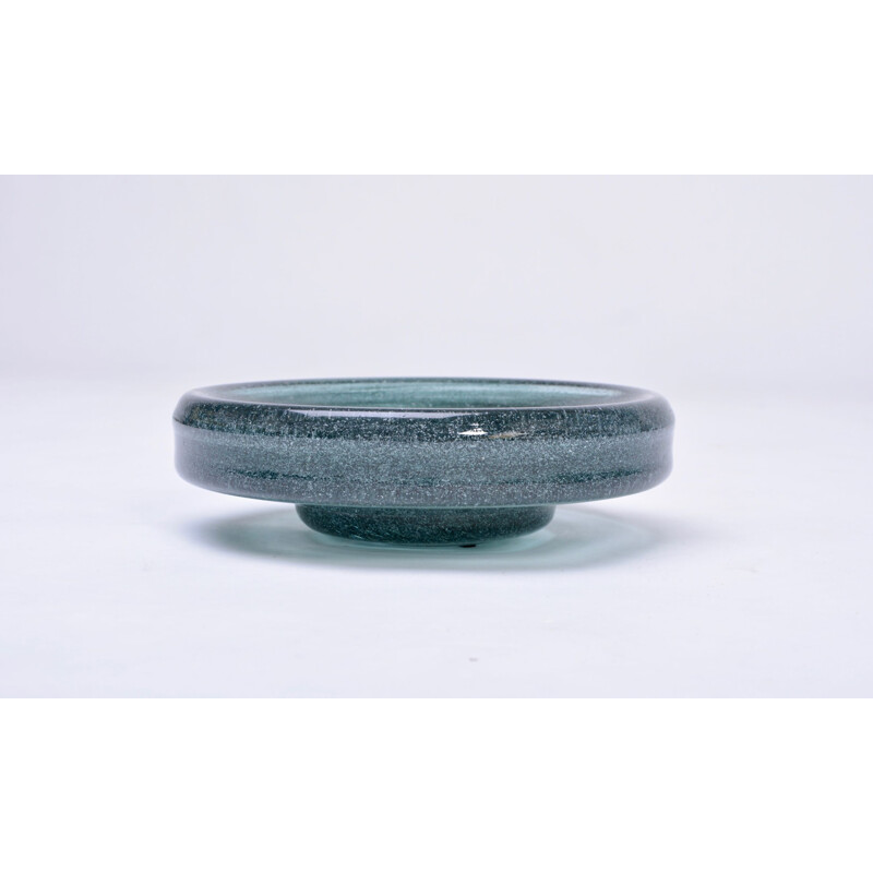 Vintage "Blue Lava" glass bowl by Per Lütken for Holmegaard