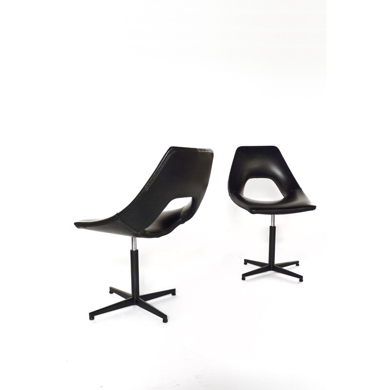 Pair of vintage swivel chairs by Augusto Bozzi, 1950