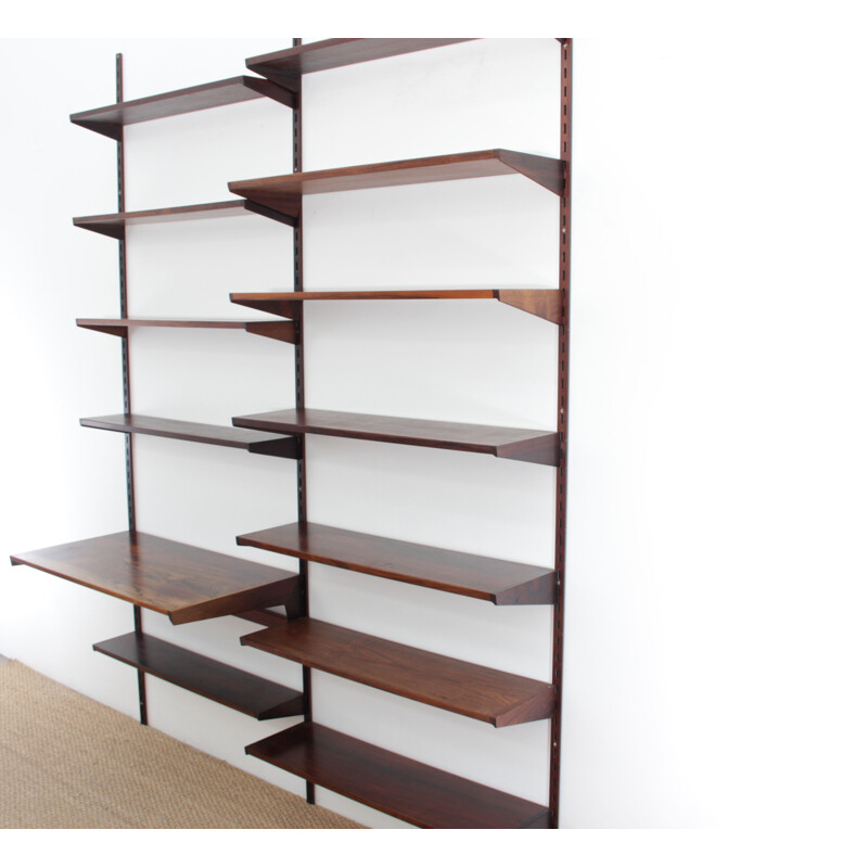 Vintage rosewood wall system by Kai Kristiansen for FM Mobler