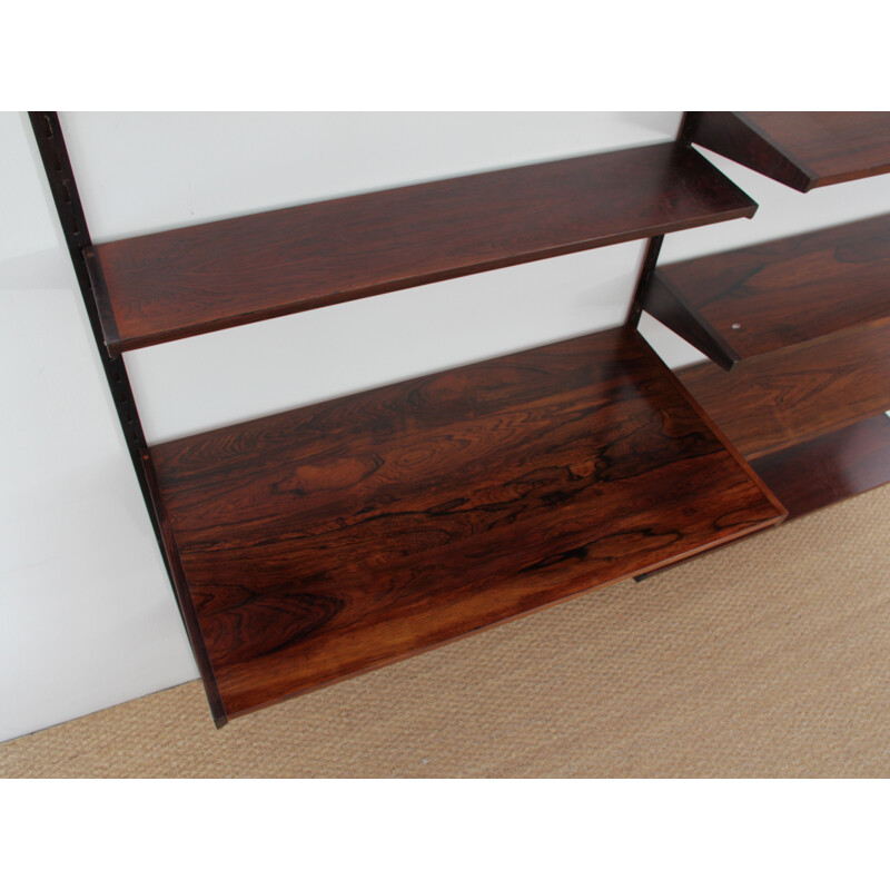 Vintage rosewood wall system by Kai Kristiansen for FM Mobler