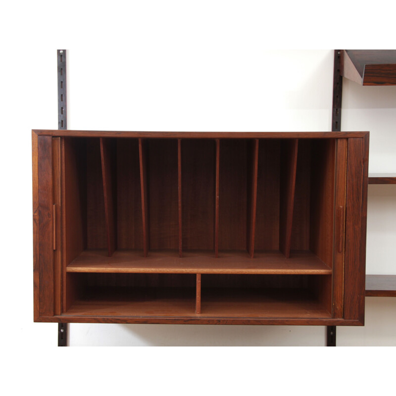 Vintage rosewood wall system by Kai Kristiansen for FM Mobler