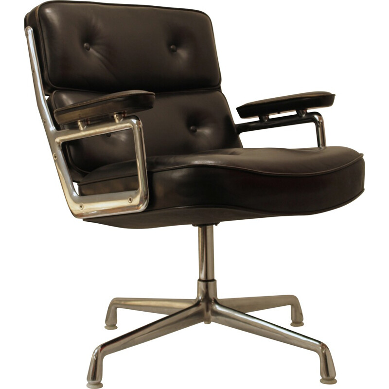 Fauteuil Vitra "Lobby Chair" en cuir, Charles & Ray EAMES - 1975