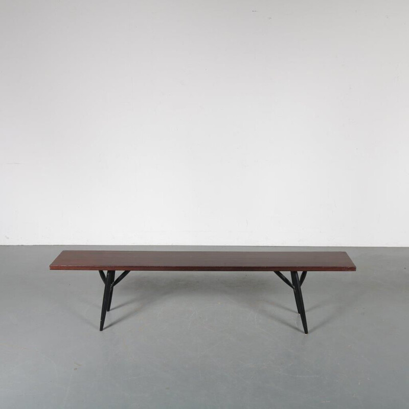 Vintage "Pirkka" bench by Ilmari Tapiovaara for Laukaan Puu, Finland, 1950s