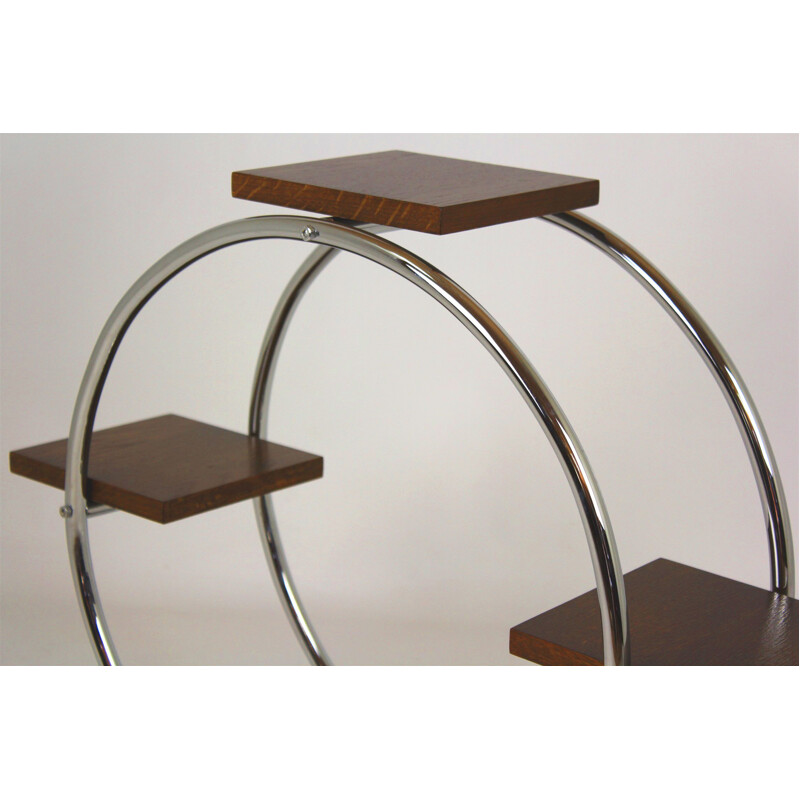 Bauhaus chromed tubular steel vintage shelf, 1930s