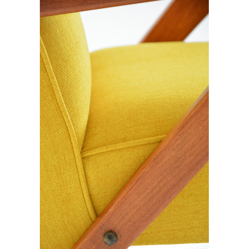 Vintage armchair model Kompas, yellow, 1970s