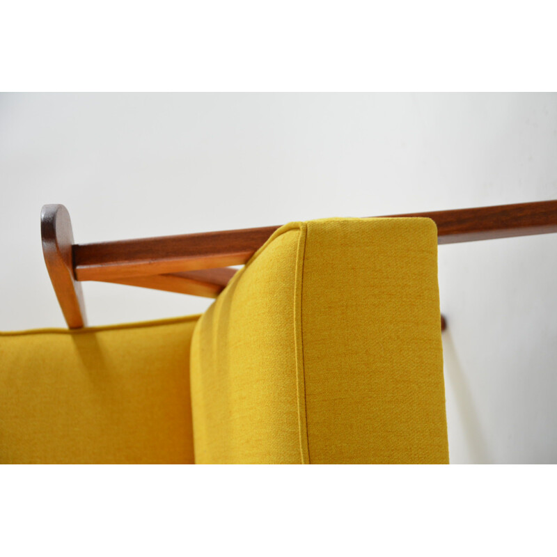 Vintage armchair model Kompas, yellow, 1970s