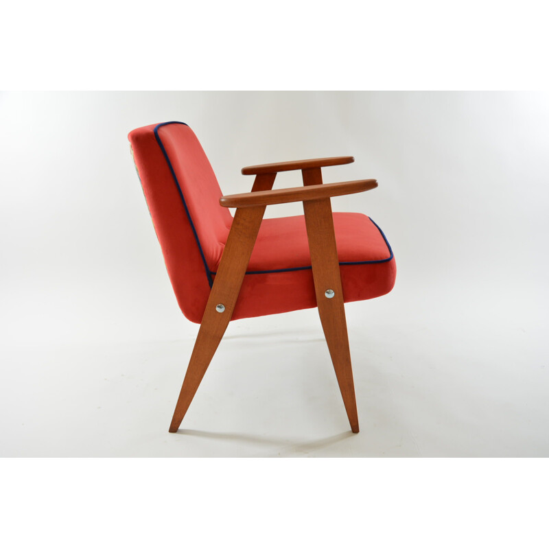 Vintage armchair model 366 coral, 1960s