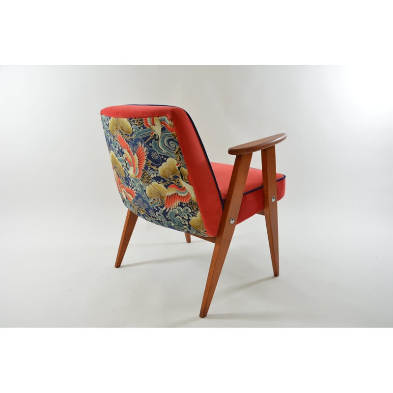 Vintage armchair model 366 coral, 1960s