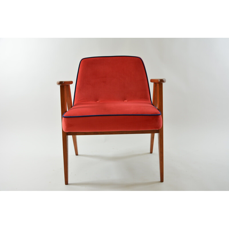 Vintage armchair model 366 coral, 1960s