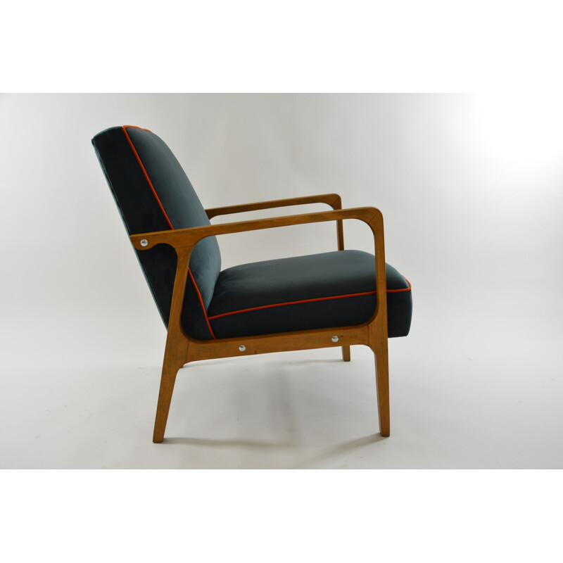 Vintage chair model KADR blue, 1960