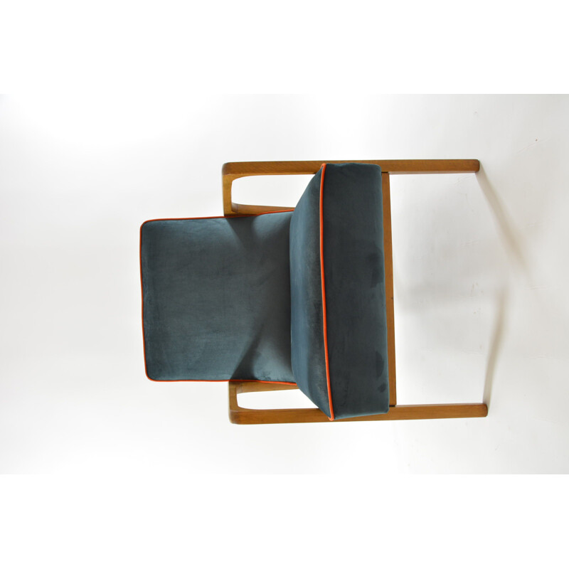 Vintage chair model KADR blue, 1960