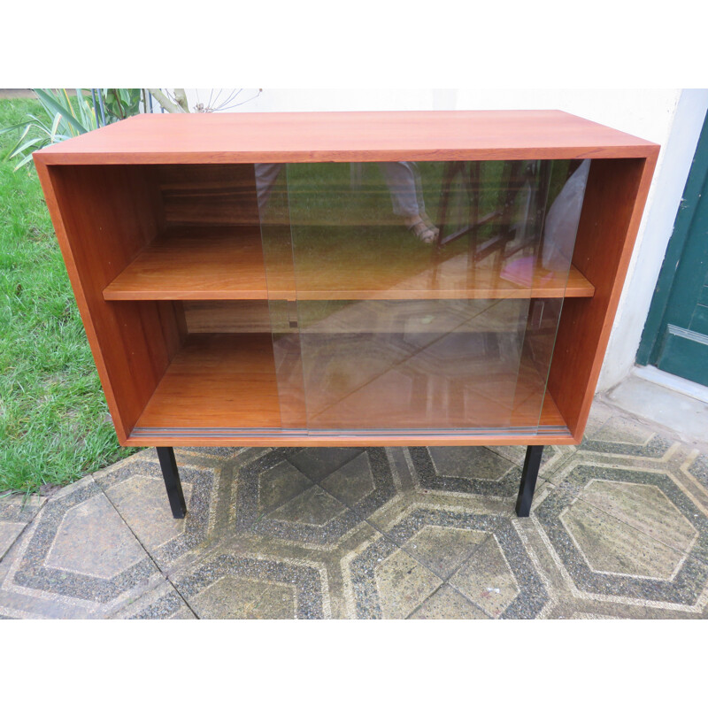 Vintage Scandinavian sideboard in teak and steel - 1960s