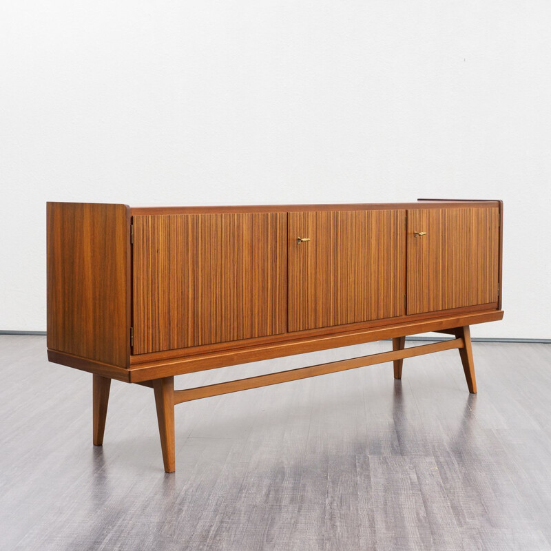 Vintage zebrano sideboard by Erwin Behr Wendlingen, 1950s