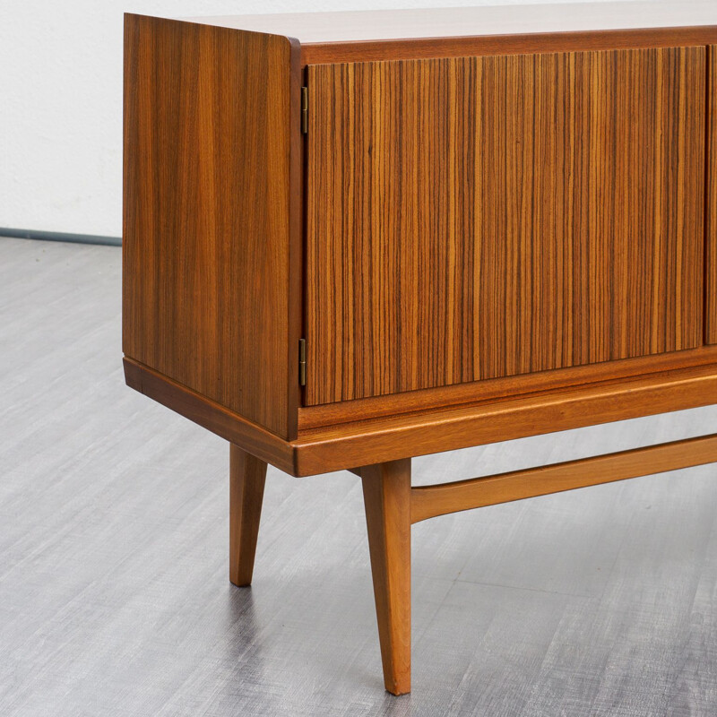 Vintage zebrano sideboard by Erwin Behr Wendlingen, 1950s