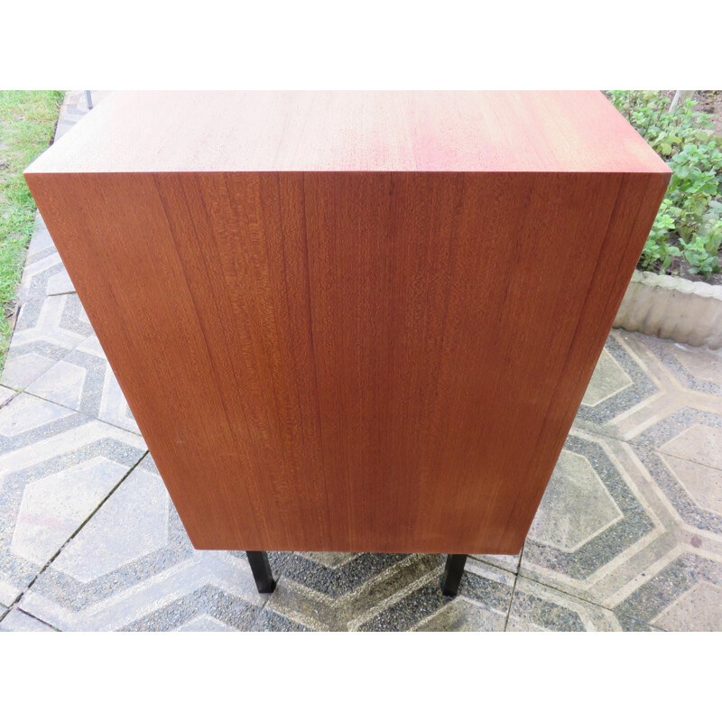 Vintage Scandinavian sideboard in teak and steel - 1960s