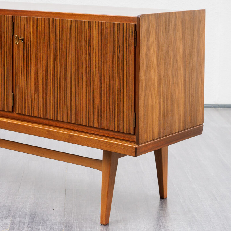 Vintage zebrano sideboard by Erwin Behr Wendlingen, 1950s