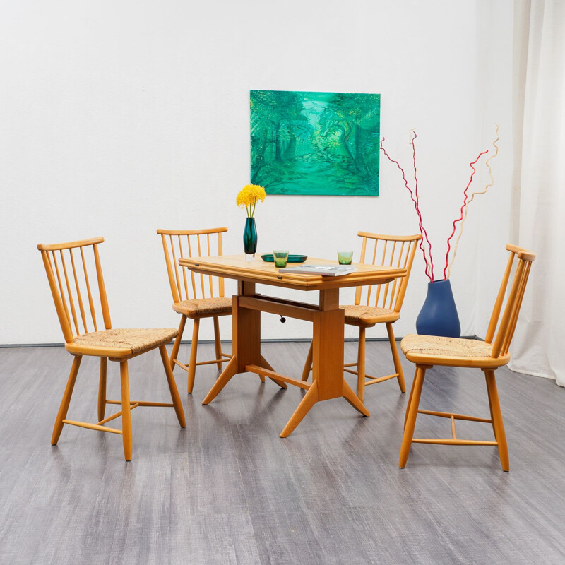 Set of 4 vintage dining chairs by Arno Lambrecht for WK Möbel