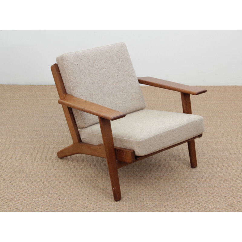 Pair of vintage scandinavian armchairs GE 290, 1950s