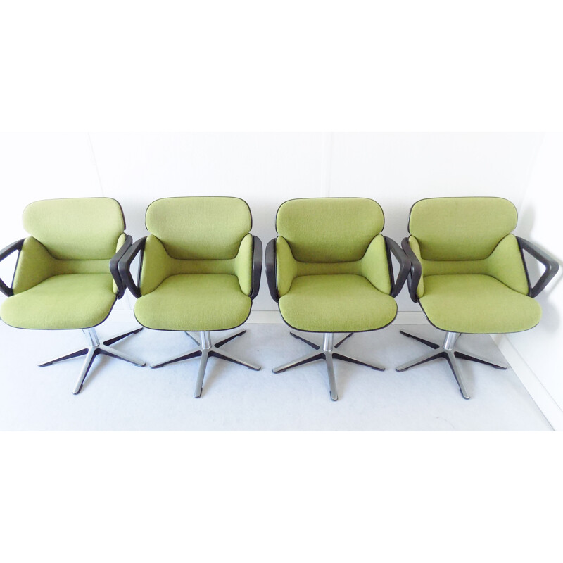 Set of 4 vintage chairs model 190 Wilkhahn  by Hans Roericht 