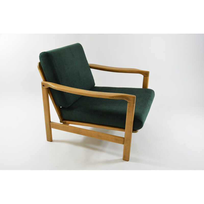Vintage BZ armchair, fir green, 1970