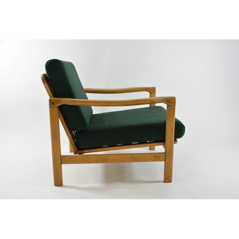 Vintage BZ armchair, fir green, 1970