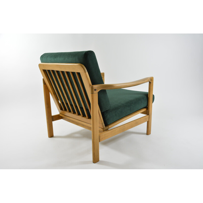 Vintage BZ armchair, fir green, 1970