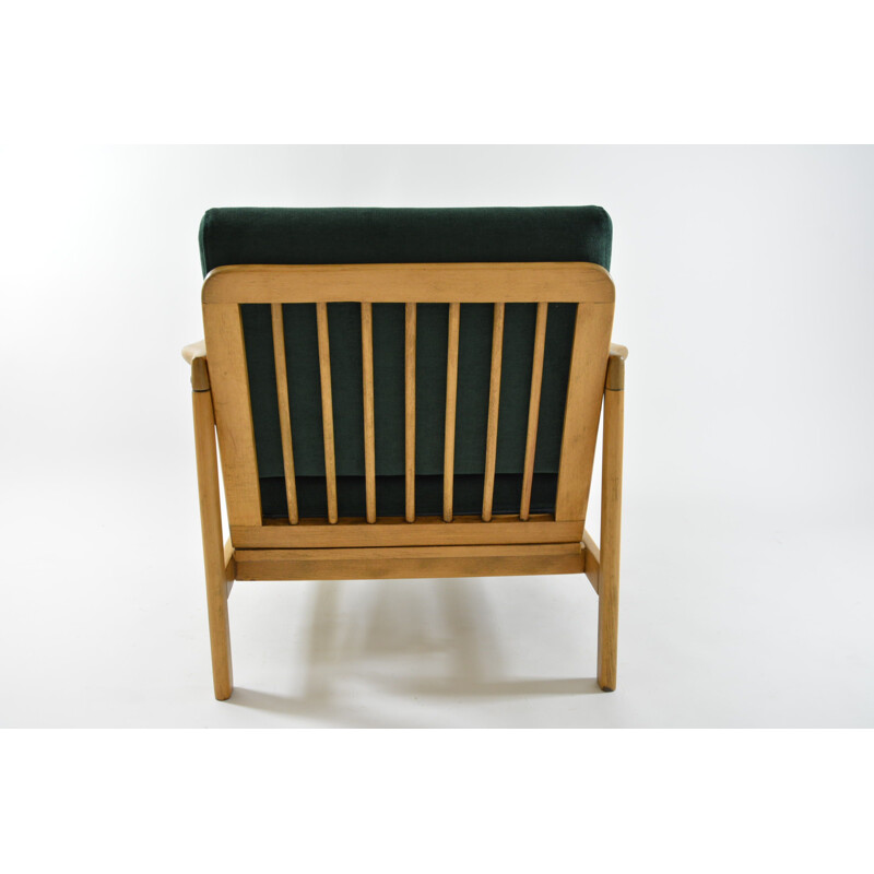 Vintage BZ armchair, fir green, 1970