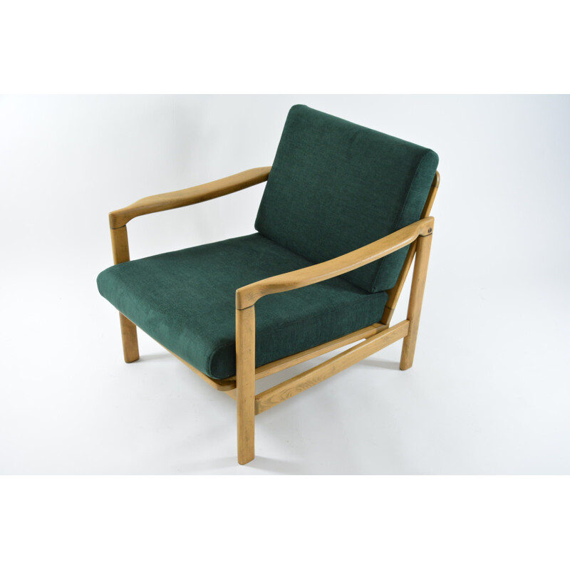 Vintage BZ armchair, fir green, 1970