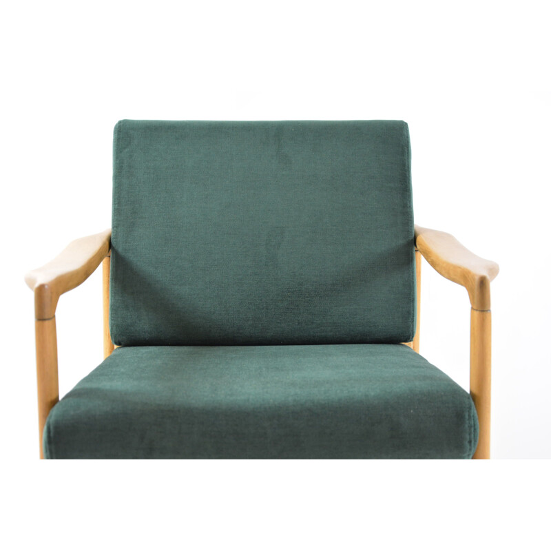 Vintage BZ armchair, fir green, 1970