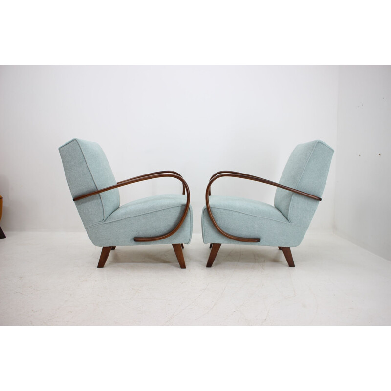 Pair of vintage armchairs by Jindrich Halabala, 1950s