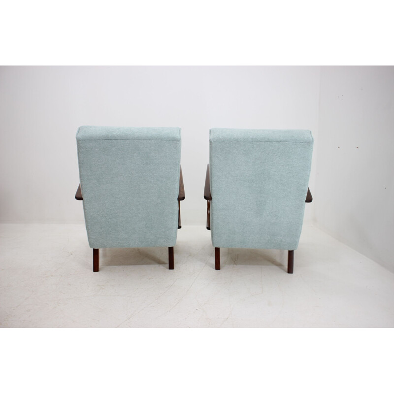 Pair of vintage armchairs by Jindrich Halabala, 1950s