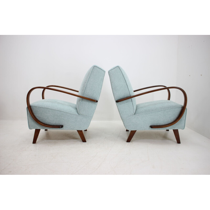 Pair of vintage armchairs by Jindrich Halabala, 1950s