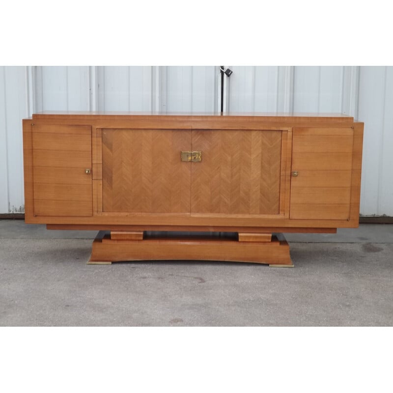 Vintage sideboard by Alfred Porteneuve in Indian rosewood and pear tree, 1940