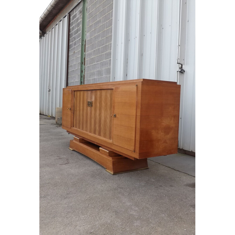 Vintage sideboard by Alfred Porteneuve in Indian rosewood and pear tree, 1940