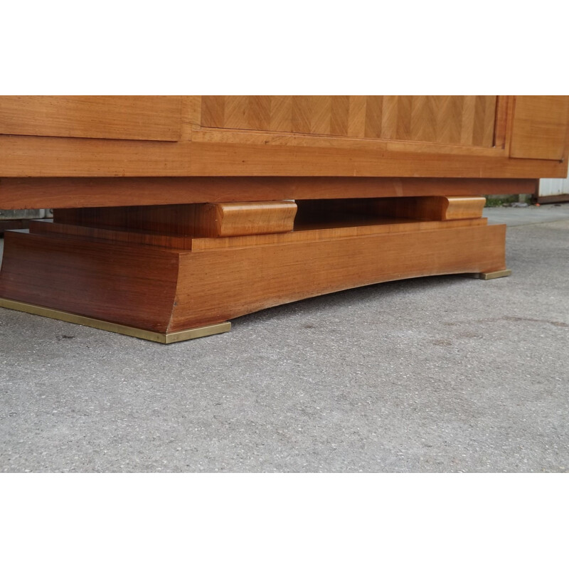 Vintage sideboard by Alfred Porteneuve in Indian rosewood and pear tree, 1940