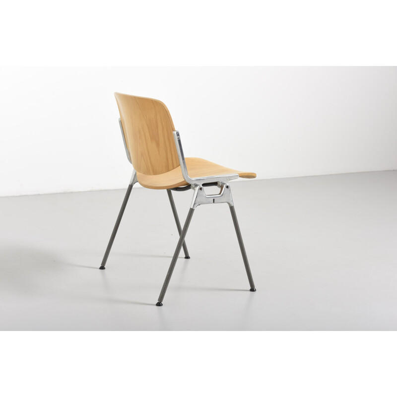 Castelli wooden and metal chair, Giancarlo PIRETTI - 1960s