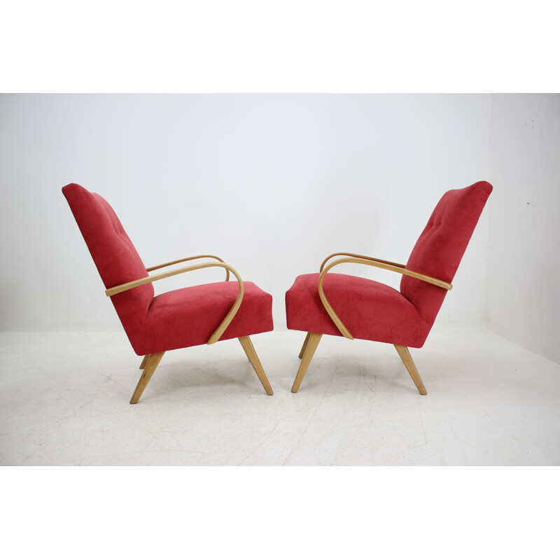 Paire de fauteuils vintage par Jaroslav Smidek, 1960