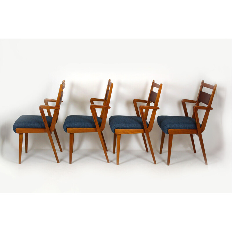 Vintage set of 4 Dining Chairs from Jitona Sobeslav, 1950s