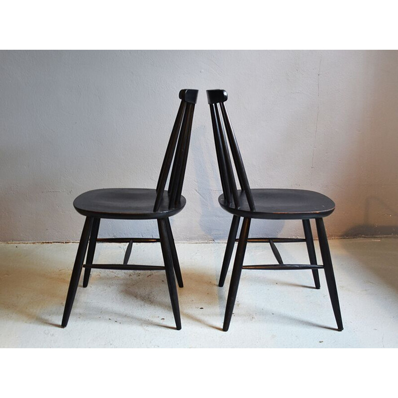 Vintage set of 4 dining chairs by Ilmar Tapiovaara, 1950s