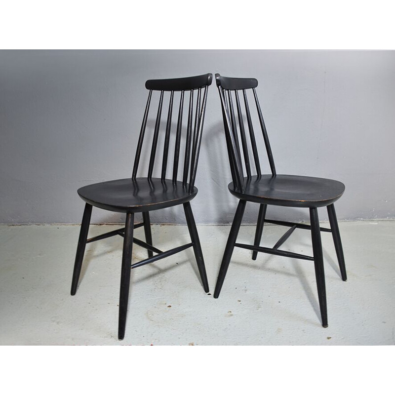 Ensemble vintage de 4 chaises par Ilmar Tapiovaara, 1950