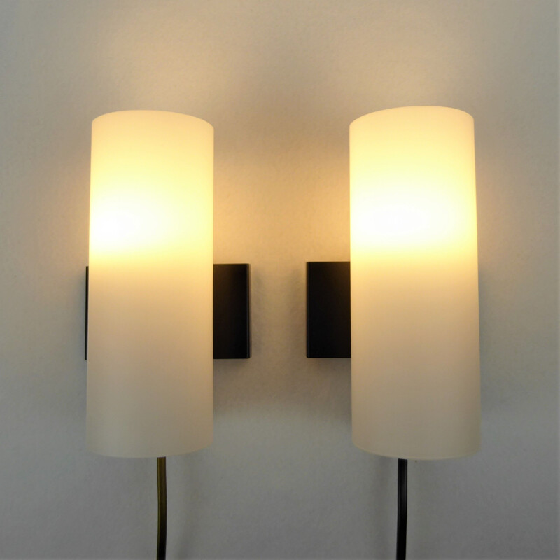 Pair of vintage wall lamps by Arlus 1960