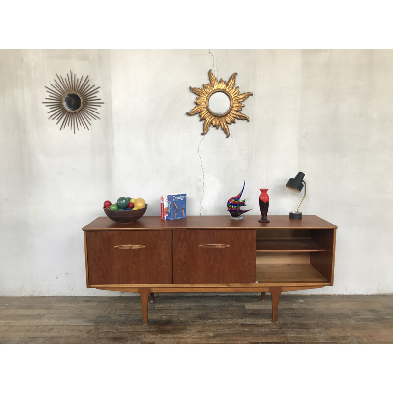 Vintage Scandinavian teak sideboard by Jentique 1950