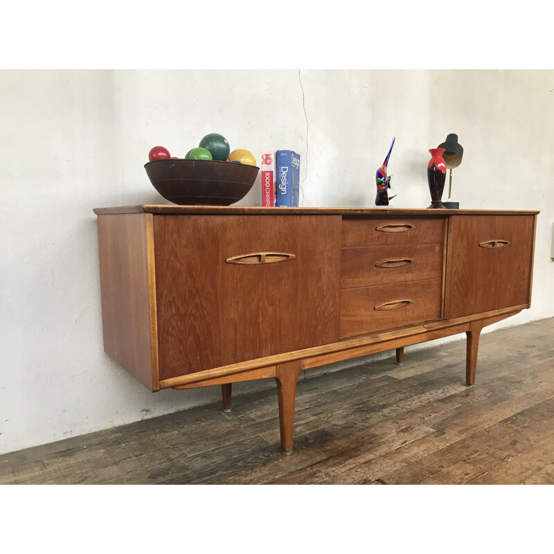 Vintage Scandinavian teak sideboard by Jentique 1950