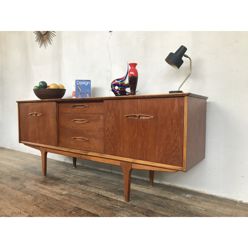 Vintage Scandinavian teak sideboard by Jentique 1950