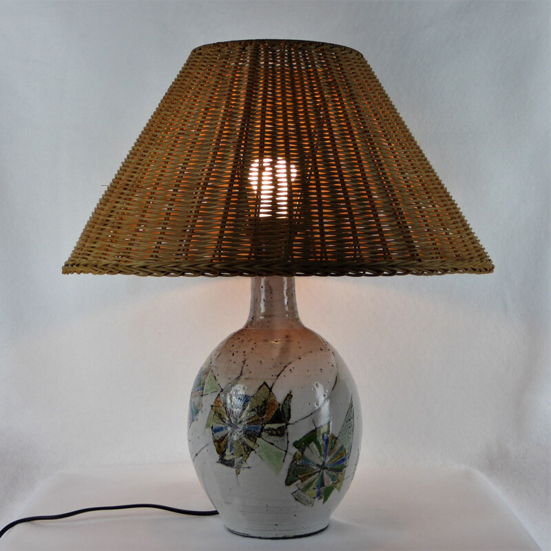 Vintage Lamp by Paul Quéré for The Minotaur, Vallauris 1950