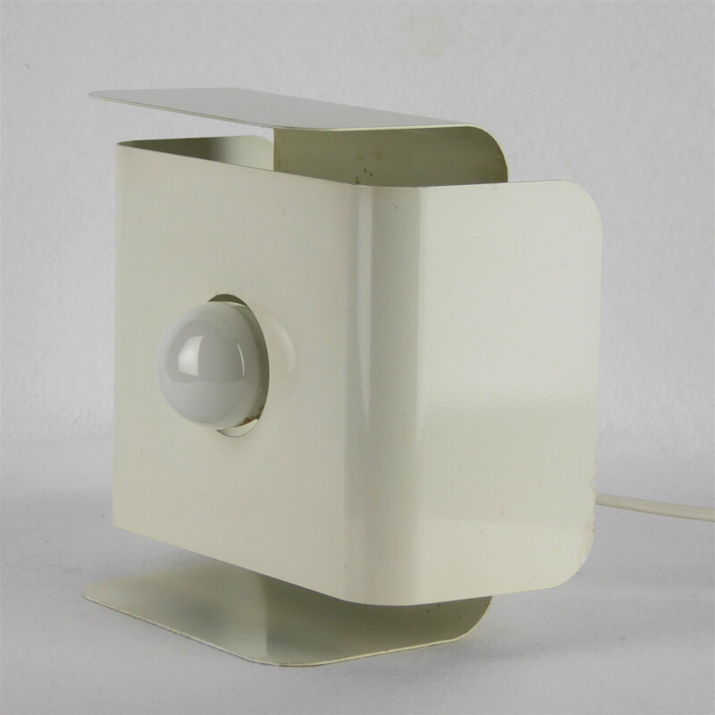 Vintage Lita lamp in white lacquered metal, 1970