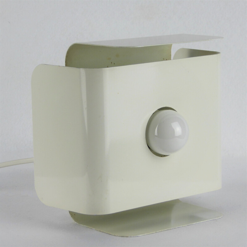 Vintage Lita lamp in white lacquered metal, 1970