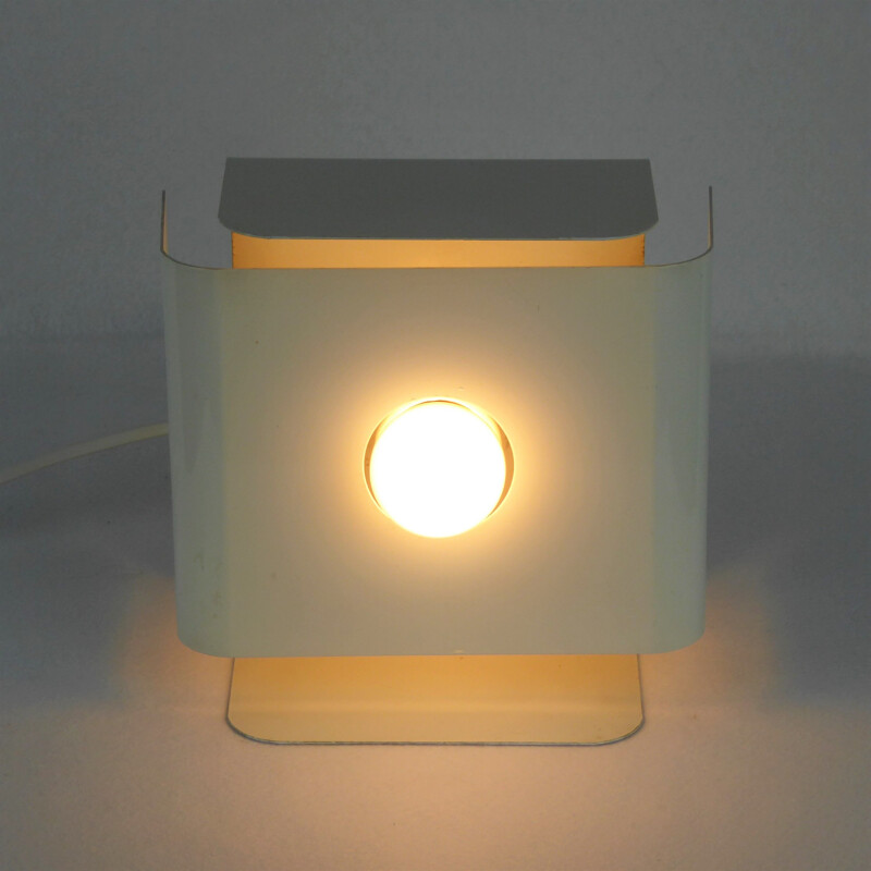 Vintage Lita lamp in white lacquered metal, 1970